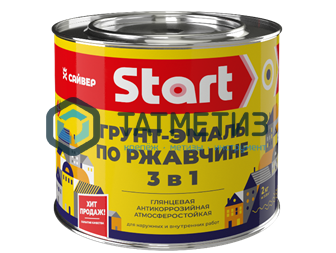 Грунт-эмаль по ржавчине ХВ 3 в 1 СТАРТ СЕРАЯ 20 кг | «ТАТМЕТИЗ» Грунт-эмаль по ржавчине ХВ 3 в 1 СТАРТ СЕРАЯ 20 кг - магазин крепежа «ТАТМЕТИЗ»