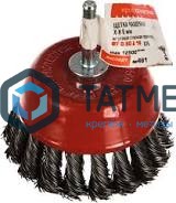 Щетка для дрели чашка  75 мм, жгутовая, сталь № 461 ПрофОснастка Эксперт -  магазин крепежа «ТАТМЕТИЗ»