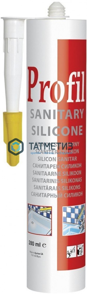 Герметик силиконовый Profil санитарный БЕЛЫЙ 280 мл / 15 Герметик силиконовый Profil санитарный БЕЛЫЙ 280 мл / 15