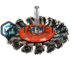 Щетка для дрели дисковая  75 мм, жгутовая, углер.сталь № 485 ПрофОснастка Эксперт -  магазин крепежа «ТАТМЕТИЗ»