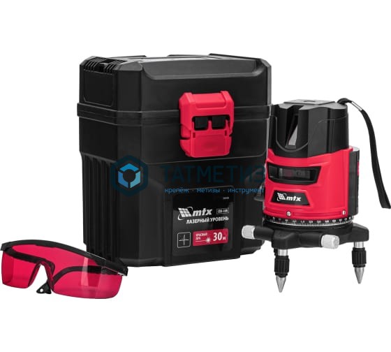 Уровень лазерный CRX-30R, 30 м, красный луч, батарейки, резьба 5/8"// MTX Уровень лазерный CRX-30R, 30 м, красный луч, батарейки, резьба 5/8"// MTX