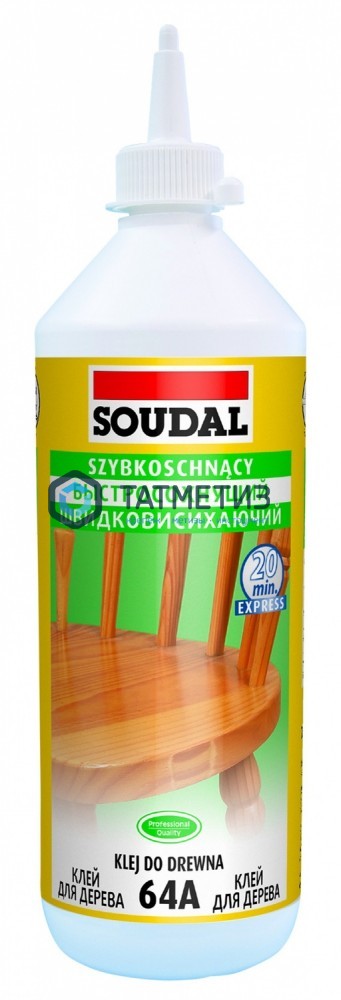 Клей для дерева на основе ПВА, быстросохнущий, 64А 750 мл / 6 Клей для дерева на основе ПВА, быстросохнущий, 64А 750 мл / 6