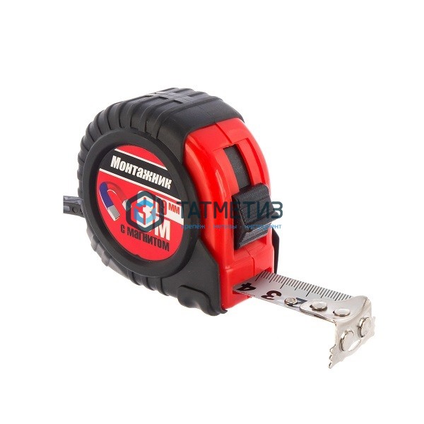 Рулетка Монтажник с автостопом и магнитом двусторонняя  3м х 19мм -  магазин крепежа «ТАТМЕТИЗ»