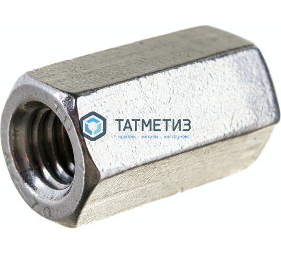 Гайка удлиненная М 6 DIN 6334 нерж А2 Гайка удлиненная М 6 DIN 6334 нерж А2