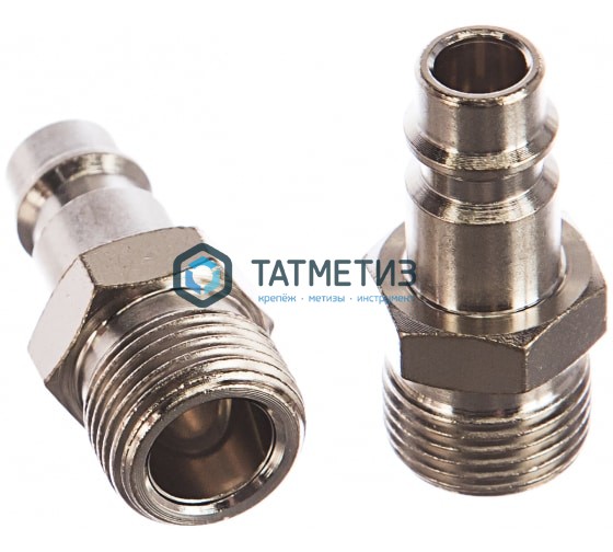 Ниппель универсальный быстросъемный ("папа"),внешняя резьба 3/8", 2 шт. // Stels Ниппель универсальный быстросъемный ("папа"),внешняя резьба 3/8", 2 шт. // Stels