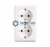 Розетка 2-м ОП Хит 16А 250В с заземл. бел. SchE PA16-238B -  магазин крепежа «ТАТМЕТИЗ»