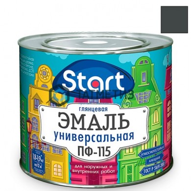 Эмаль ПФ-115  СЕРАЯ  1,8 кг-. /6 СТАРТ -  магазин крепежа «ТАТМЕТИЗ»