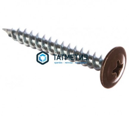 Саморез п/ш остр. 4,2x32 RAL 8017 (500 шт/уп) | «ТАТМЕТИЗ» Саморез п/ш остр. 4,2x32 RAL 8017 (500 шт/уп) - магазин крепежа «ТАТМЕТИЗ»