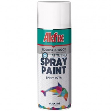Краска аэроз. БЕЛАЯ глянц. RAL9003 400Ml Gw.300Gr (6) Akfix | «ТАТМЕТИЗ» Краска аэроз. БЕЛАЯ глянц. RAL9003 400Ml Gw.300Gr (6) Akfix - магазин крепежа «ТАТМЕТИЗ»
