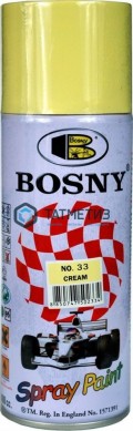Краска аэроз. BOSNY 520 мл. №033  КРЕМОВАЯ -  магазин крепежа «ТАТМЕТИЗ»