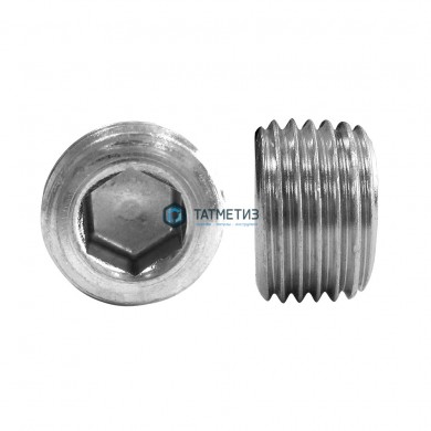 Пробка резьбовая коническая, внутренний шестигранник ДИН 906 А2 R 3/8" -  магазин крепежа «ТАТМЕТИЗ»