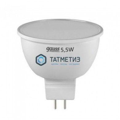 Лампа Gauss led MR 16 5,5 W GU5.3 4100K -  магазин крепежа «ТАТМЕТИЗ»