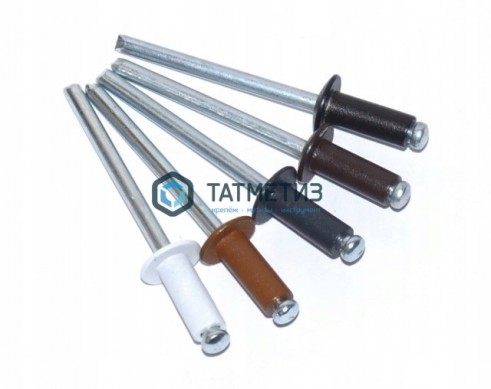 Заклепки ZK ал/ст 4,0x10 RAL 7024 (1000 шт/уп) -  магазин крепежа «ТАТМЕТИЗ»