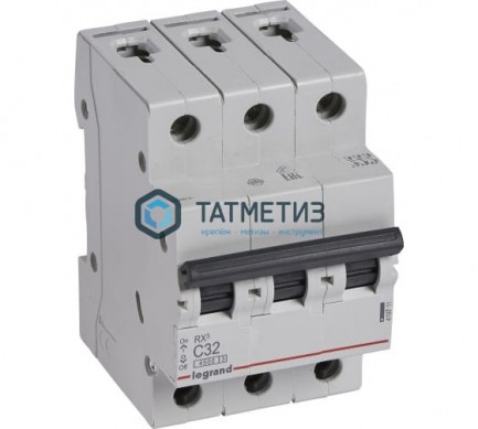 Выключатель автоматический модульный 3п C 32А 4.5кА RX3 Legrand -  магазин крепежа «ТАТМЕТИЗ»