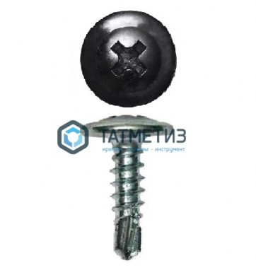 Саморез п/ш сверло 4,2x16  RAL 9005 -  магазин крепежа «ТАТМЕТИЗ»