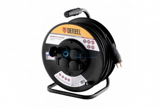 Удлинитель силовой на катушке, 4х30м, КГ 3х1,5 мм, 16А, тип УХз-16// Denzel | «ТАТМЕТИЗ» Удлинитель силовой на катушке, 4х30м, КГ 3х1,5 мм, 16А, тип УХз-16// Denzel - магазин крепежа «ТАТМЕТИЗ»