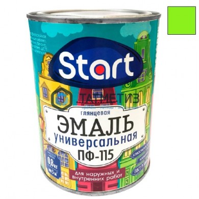 Эмаль ПФ-115  САЛАТНАЯ  0,8 кг-. /14 СТАРТ -  магазин крепежа «ТАТМЕТИЗ»
