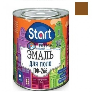 Эмаль ПФ-266  СТАРТ  ЖЕЛТО-КОРИЧНЕВАЯ  0,8 кг-. /14 -  магазин крепежа «ТАТМЕТИЗ»