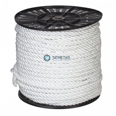 Канат крученый ПАТ 8 мм (220 м) БЕЛ тросовой свивки | «ТАТМЕТИЗ» Канат крученый ПАТ 8 мм (220 м) БЕЛ тросовой свивки - магазин крепежа «ТАТМЕТИЗ»