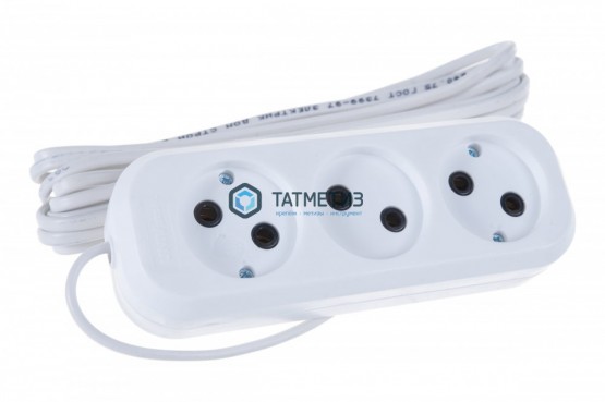 Удлинитель 3х5м без заземл.  6А У6-639 ШВВП 2х0,75 -  магазин крепежа «ТАТМЕТИЗ»