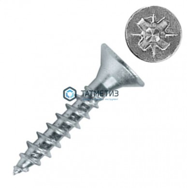 Шурупы унив. 2,5х25  (1000 шт/уп) ТК БЕЛЫЙ ЦИНК -  магазин крепежа «ТАТМЕТИЗ»