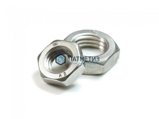 Гайка шестигранная низкая ДИН 439 А2 BM 6 -  магазин крепежа «ТАТМЕТИЗ»