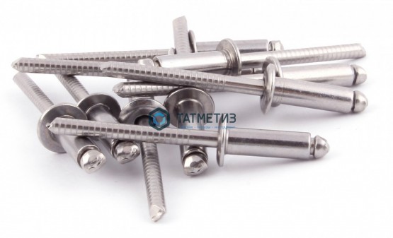 Заклепка 4,0 х 10 вытяжная нерж А2/А2 DIN 7337 | «ТАТМЕТИЗ» Заклепка 4,0 х 10 вытяжная нерж А2/А2 DIN 7337 - магазин крепежа «ТАТМЕТИЗ»