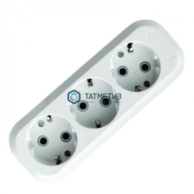 Колодка удлинителя 3-м с/з АВС-пл. UNIVersal E303 | «ТАТМЕТИЗ» Колодка удлинителя 3-м с/з АВС-пл. UNIVersal E303 - магазин крепежа «ТАТМЕТИЗ»