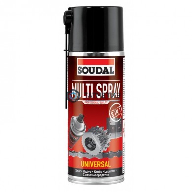 Смазка SOUDAL многофункциональная Multi Spray, 400 мл | «ТАТМЕТИЗ» Смазка SOUDAL многофункциональная Multi Spray, 400 мл - магазин крепежа «ТАТМЕТИЗ»