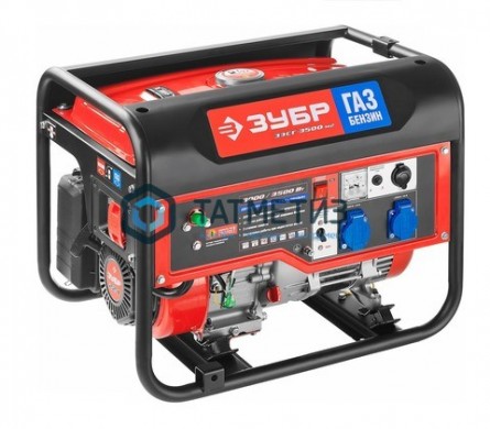 Генератор гибридный (бензин / газ), 3500 Вт, ЗУБР | «ТАТМЕТИЗ» Генератор гибридный (бензин / газ), 3500 Вт, ЗУБР - магазин крепежа «ТАТМЕТИЗ»