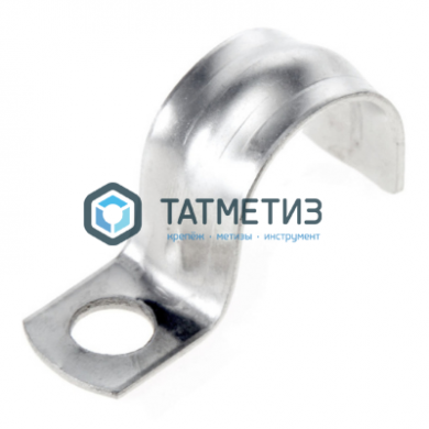 Скоба однолапковая, цинк 16-17 мм, отв. d 6,5мм (100 шт/уп) -  магазин крепежа «ТАТМЕТИЗ»