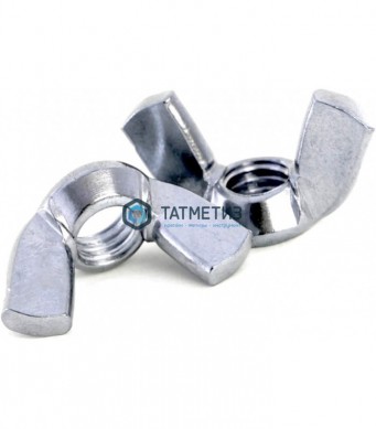 Гайка барашек оцинк М8 DIN 315 | «ТАТМЕТИЗ» Гайка барашек оцинк М8 DIN 315 - магазин крепежа «ТАТМЕТИЗ»