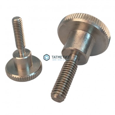 Винт нажимной высокий с накатанной головкой ДИН 464 А1 M 3X16 | «ТАТМЕТИЗ» Винт нажимной высокий с накатанной головкой ДИН 464 А1 M 3X16 - магазин крепежа «ТАТМЕТИЗ»