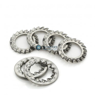 Шайба DIN 6798 А, оц М10 стопорная с внешними зубьями (1000 шт/уп) | «ТАТМЕТИЗ» Шайба DIN 6798 А, оц М10 стопорная с внешними зубьями (1000 шт/уп) - магазин крепежа «ТАТМЕТИЗ»