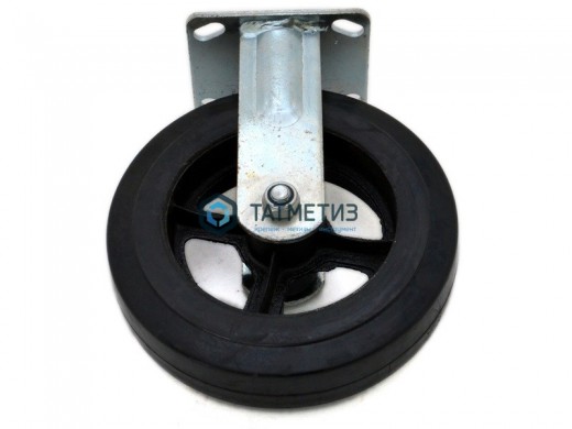 Колесо большегрузное обрезиненное с площадкой НЕповоротное d 200 мм | «ТАТМЕТИЗ» Колесо большегрузное обрезиненное с площадкой НЕповоротное d 200 мм - магазин крепежа «ТАТМЕТИЗ»