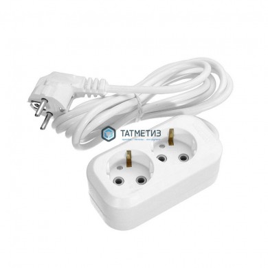 Удлинитель бытовой 2х3м с заземл. 10А, ПВС 3x0,75, UNIVersal У10-553 -  магазин крепежа «ТАТМЕТИЗ»