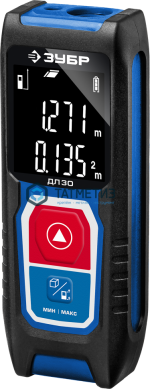 Дальномер лазерный "ДЛ-30", точность 3мм, дальность 30м, класс защиты IP54, ЗУБР Профессионал 34927 -  магазин крепежа «ТАТМЕТИЗ»