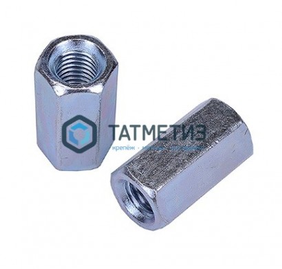 Гайка соединительная DIN 6334, оц М14 -  магазин крепежа «ТАТМЕТИЗ»