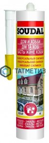 Герметик силиконовый SOUDAL универсальный ЧЕРНЫЙ 300 мл / 15 -  магазин крепежа «ТАТМЕТИЗ»