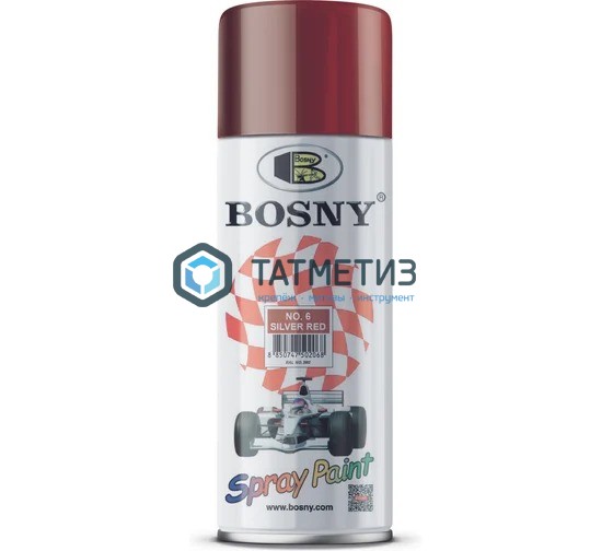 Краска аэроз. BOSNY 520 мл. №006 КРАСНАЯ Краска аэроз. BOSNY 520 мл. №006 КРАСНАЯ