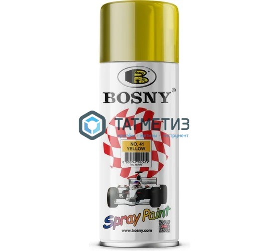 Краска аэроз. BOSNY 520 мл. №041 ЖЕЛТАЯ Краска аэроз. BOSNY 520 мл. №041 ЖЕЛТАЯ