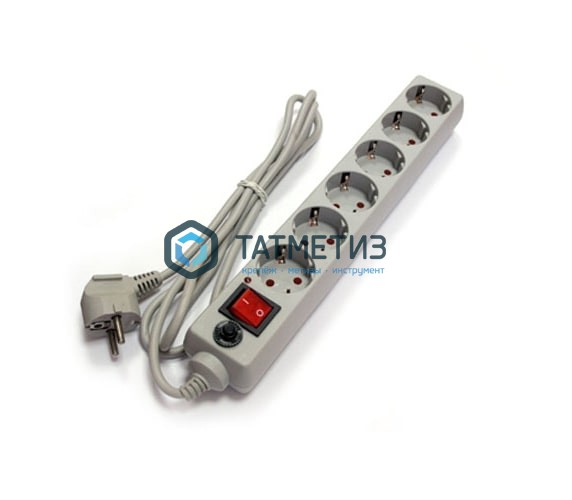 Удлинитель с сет.фильтром 6*5м с с з ПВС3*0, 75 BURO Удлинитель с сет.фильтром 6*5м с с з ПВС3*0, 75 BURO