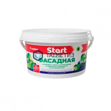 Краска ВД  СТАРТ для фасадов белоснежная 14 кг-./44 -  магазин «ТАТМЕТИЗ»