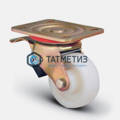 Колеса большегрузные НЕЙЛОН поворотное с площадкой и тормозом d 150 мм | «ТАТМЕТИЗ» Колеса большегрузные НЕЙЛОН поворотное с площадкой и тормозом d 150 мм - магазин «ТАТМЕТИЗ»