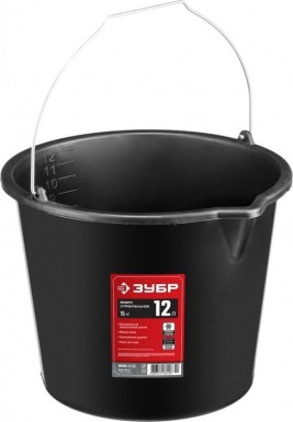 Ведро пластиковое 12л, ЗУБР "МАСТЕР" строительное -  магазин «ТАТМЕТИЗ»