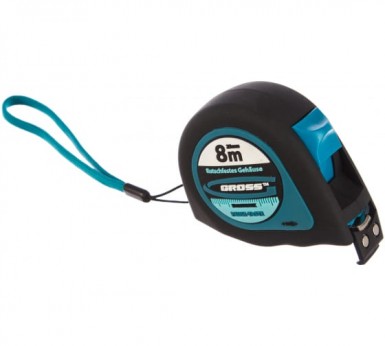 Рулетка "Ergonomisch", 8 м x 25 мм, магнитный обрезиненный зацеп// GROSS -  магазин крепежа «ТАТМЕТИЗ»