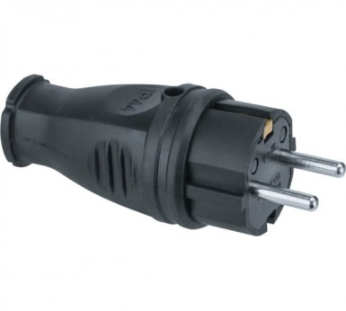 Эл.вилка прямая с/з каучук Navigator NCA-PLR02-16A-E-IP44-BL -  магазин «ТАТМЕТИЗ»