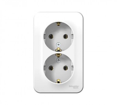 Розетка 2-м ОП BLANCA 16А 250В с заземл. бел., без шторок -  магазин крепежа «ТАТМЕТИЗ»