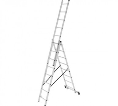 Лестница, 3 х 8 ступеней, алюминиевая, трехсекционная  Новая высота серия NV100 -  магазин «ТАТМЕТИЗ»