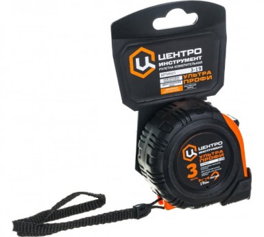 Рулетка ЦИ "УЛЬТРА" 3м х 19 мм, каучук, фиксатор, магнит -  магазин крепежа «ТАТМЕТИЗ»